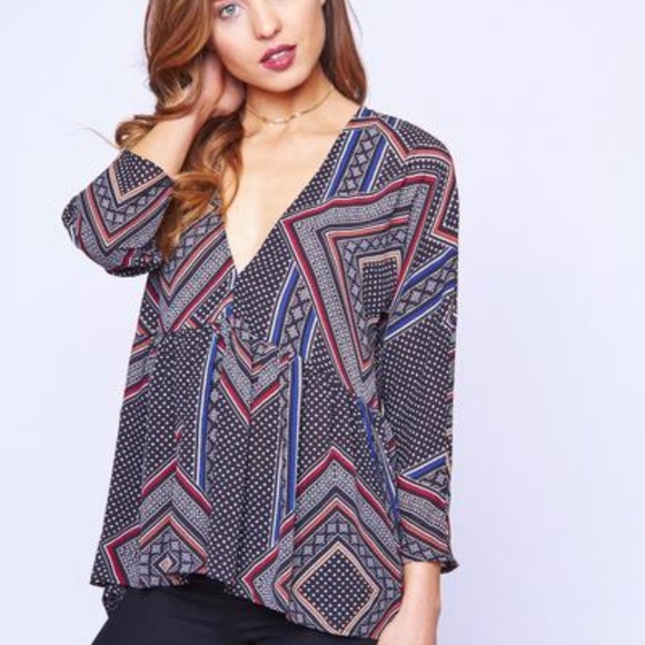 Lucca Couture Peplum Blouse BNWT - Picture 1 of 2